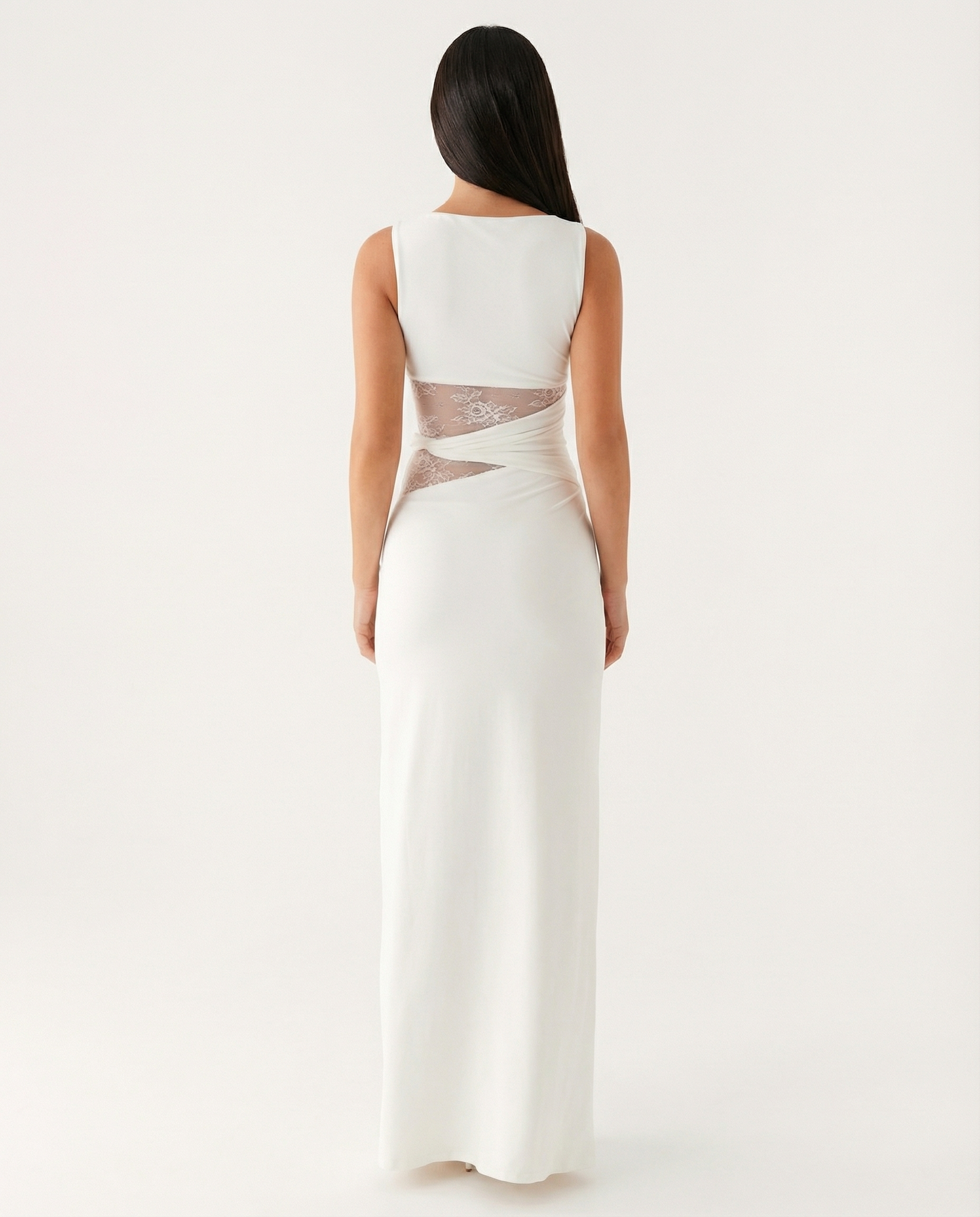 Lace Illusion™ – Maxi Dress (Quiet Luxury & Sculpted Elegance)
