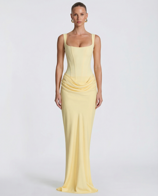 Hourglass™ – Sculpted Maxi Dress (Sleek Structure & Unmissable Shape)