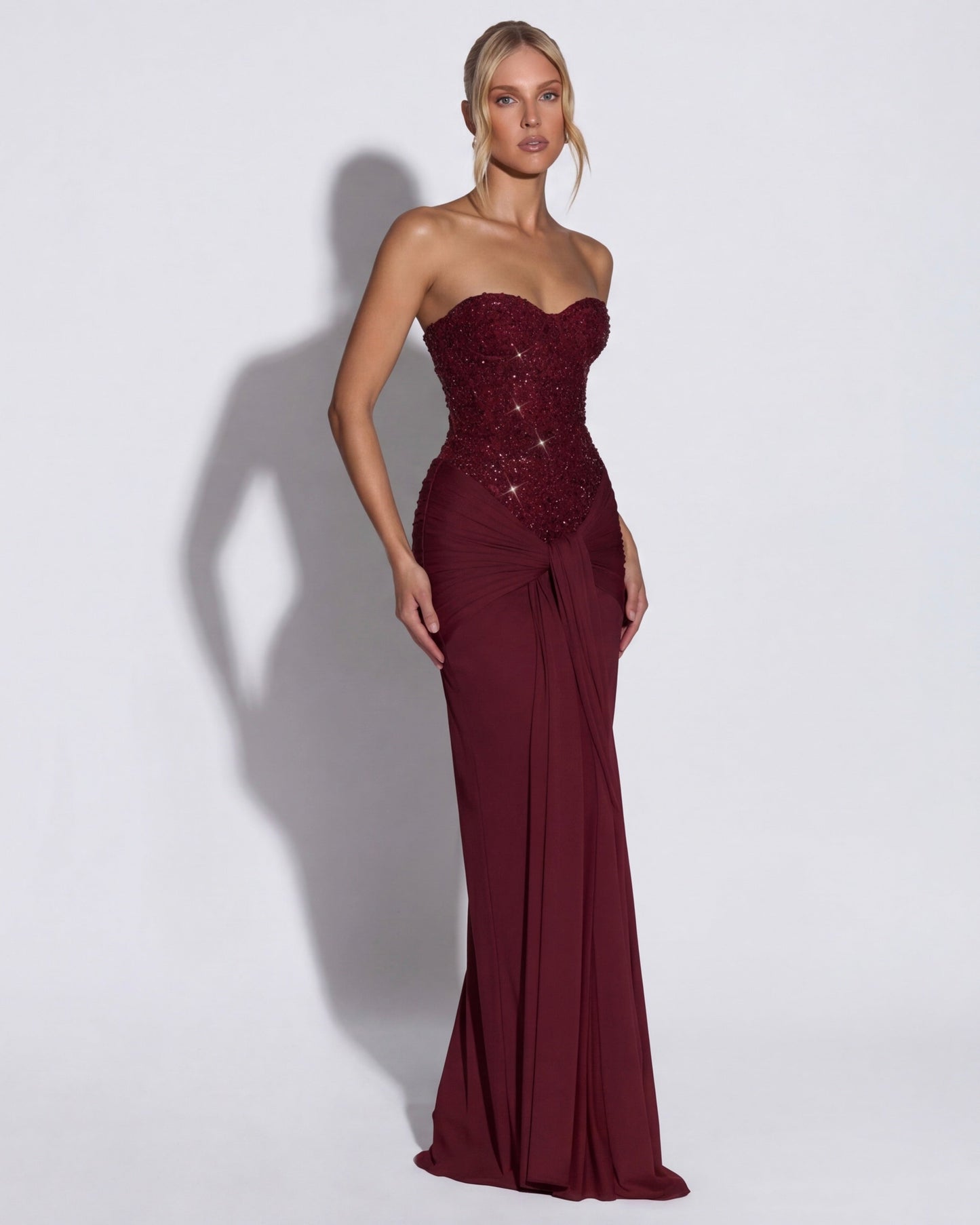 Midnight Aura Gown™ – Sculpted Corset & Statement Elegance