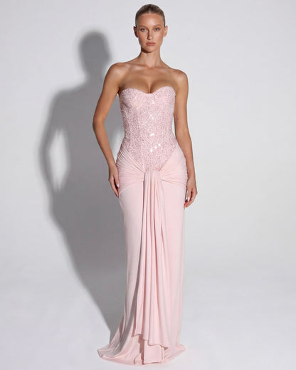 Midnight Aura Gown™ – Sculpted Corset & Statement Elegance