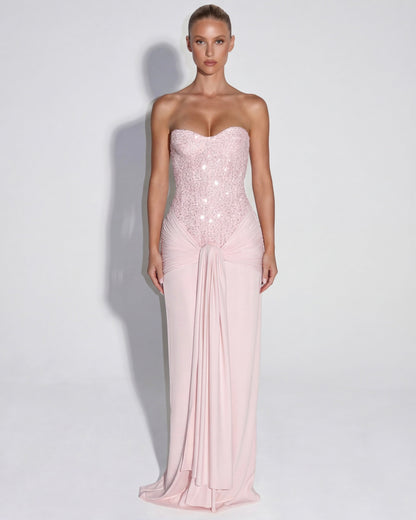 Midnight Aura Gown™ – Sculpted Corset & Statement Elegance