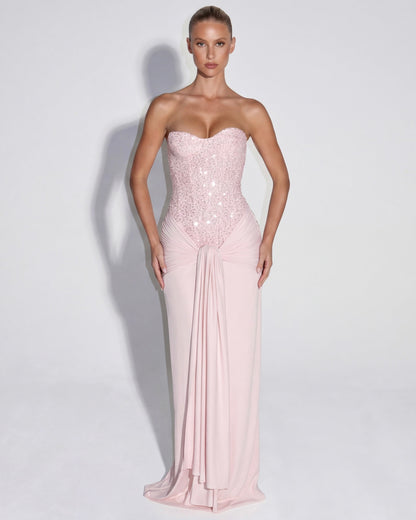 Midnight Aura Gown™ – Sculpted Corset & Statement Elegance