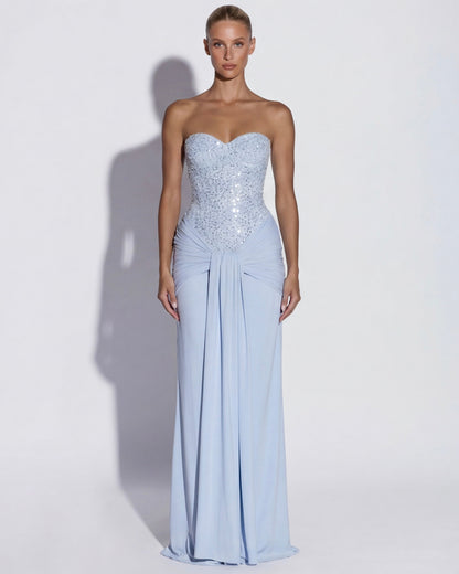 Midnight Aura Gown™ – Sculpted Corset & Statement Elegance