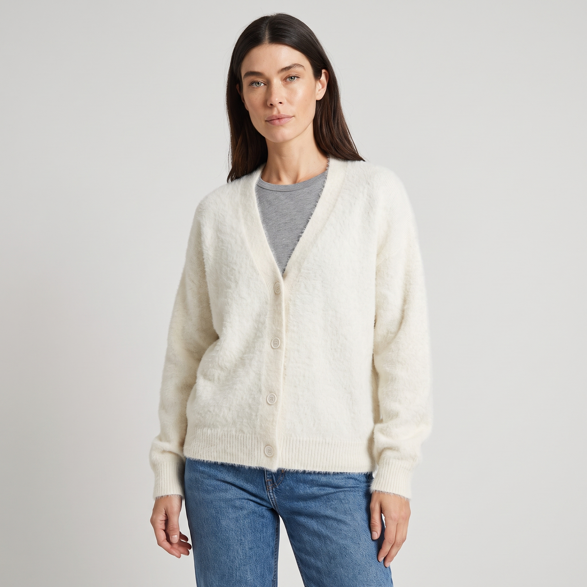Vanessa Womens Oversized Cardigan Sweater with Soft Cashmere-Like Feel