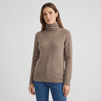 Victoria | Womens Cashmere Blend Turtleneck Sweater, Slim Fit | Warm Yet Lightweight | Vintage, Ivory, Camel XS-3XL