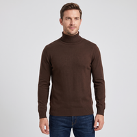 Jason | Mens Turtleneck Sweater in Soft Knit Blend | Tailored Fit, Breathable | Brown, Gray, Black and More XS-XXXL