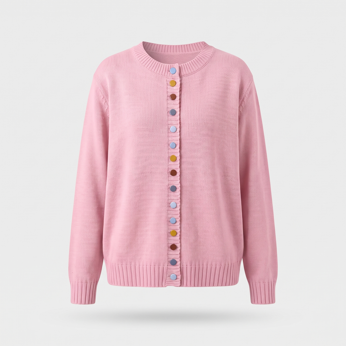 Women's Button-Accent Cardigan, Relaxed Fit | Timeless Layering Piece, One Size | 9 Colorways