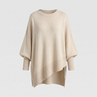 Women's Luxe Oversized Knit Sweater, Draped Silhouette | Elongating Cut, Everyday Layer | 7 Colorways | XS–2XL