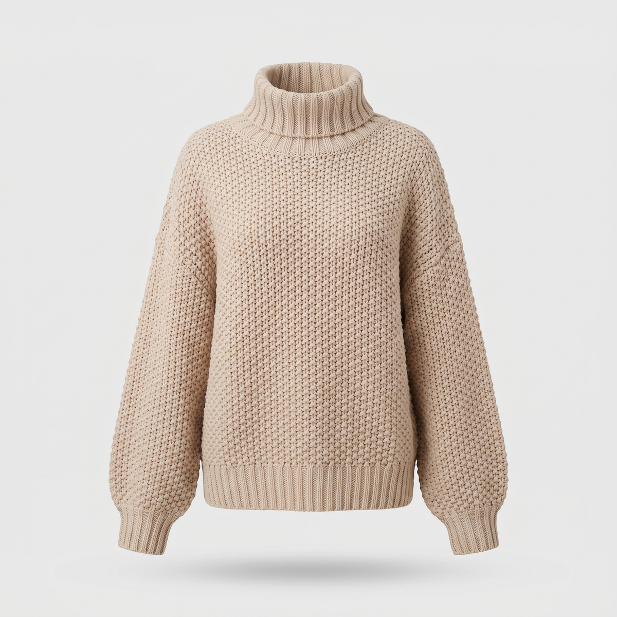Serafina | Women's Oversized Chunky Knit Turtleneck Sweater — Warm Winter Pullover in 4 Colors | Westmere