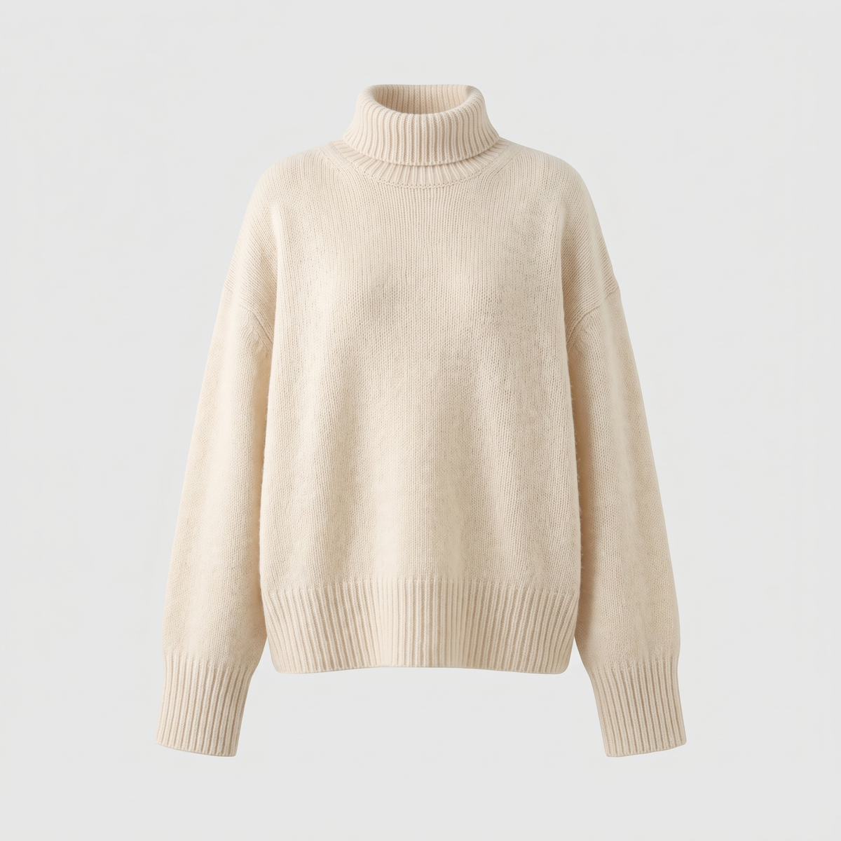 Fennick | Women's Oversized Turtleneck Sweater — Soft Relaxed Knit Pullover in 3 Neutral Colors | Westmere