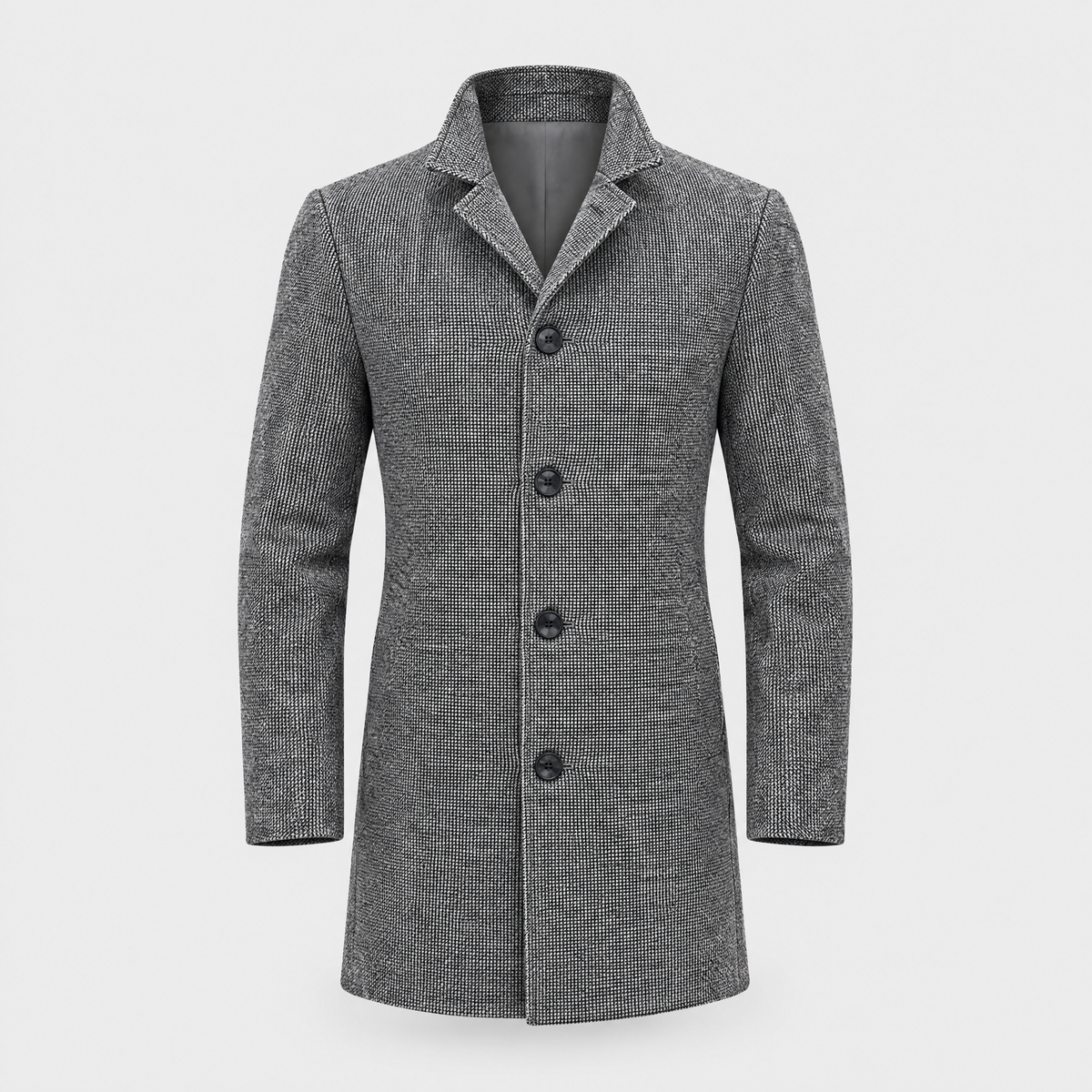 Michael | Mens Classic Long Coat with Button Front — Tailored Winter Coat in 3 Colors S–3XL | Westmere