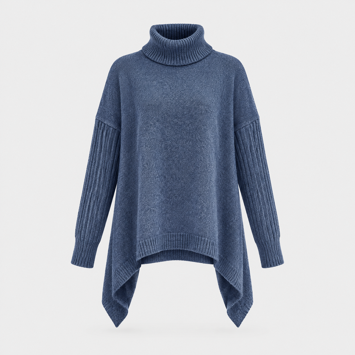 Celestia | Women's Oversized Turtleneck Sweater — Asymmetric Hem Knit Pullover in 5 Colors | Westmere