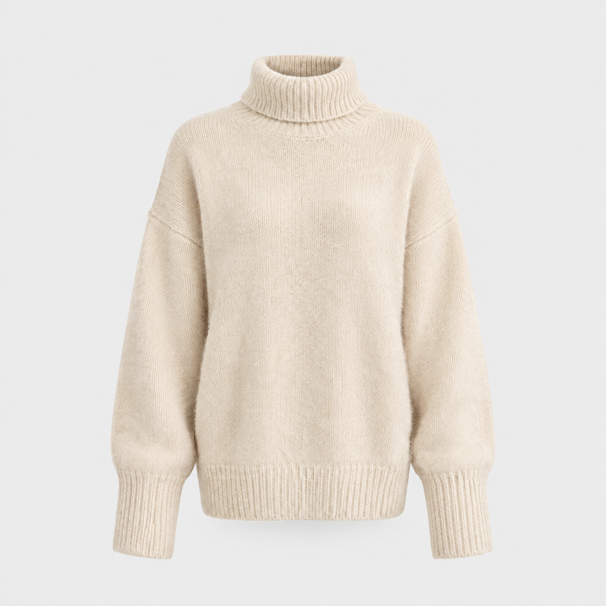 Merova | Women's Turtleneck Sweater — Relaxed Fit Pillow-Soft Knit in 3 Neutrals | Westmere