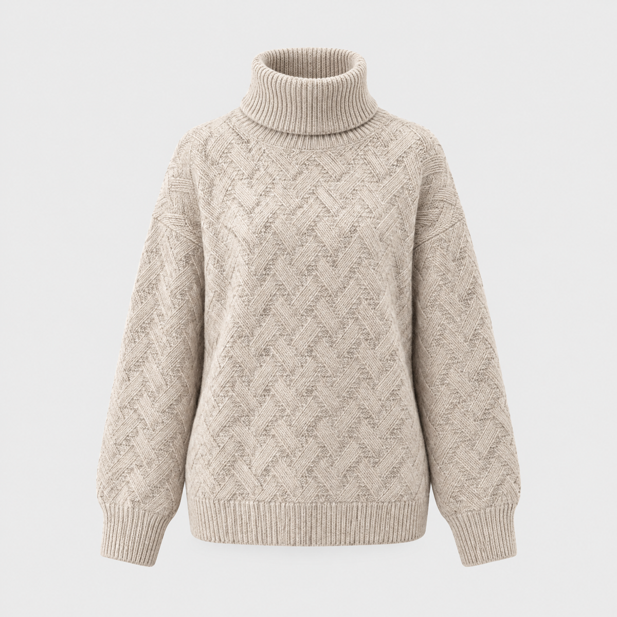 Women's Oversized Sweater, Draped Loose Fit | Cozy Warmth Without Bulk, Versatile Layer | Light Beige or Off White | S–XL
