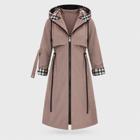 Women's Waterproof & Windproof Zip Coat | Protective Hood, Tailored Fit | Brown, Beige or Black | S–3XL