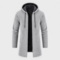 Men's Long Jacket, Poly-Cotton Blend with Plush Lining | Adjustable Drawstrings, Discreet Pockets | 5 Colorways | S–XXL