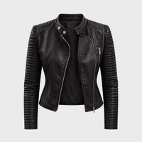 Women's Elegant Jacket, Figure-Flattering Fit | Timeless Cut, Refined Everyday Layer | Single Black Colorway | S–2XL