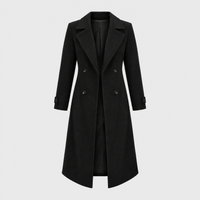 Women's Sophisticated Trench Coat, Belted Waist | Streamlined Silhouette, Layering Cut | Black, Khaki or Brown | M–3XL