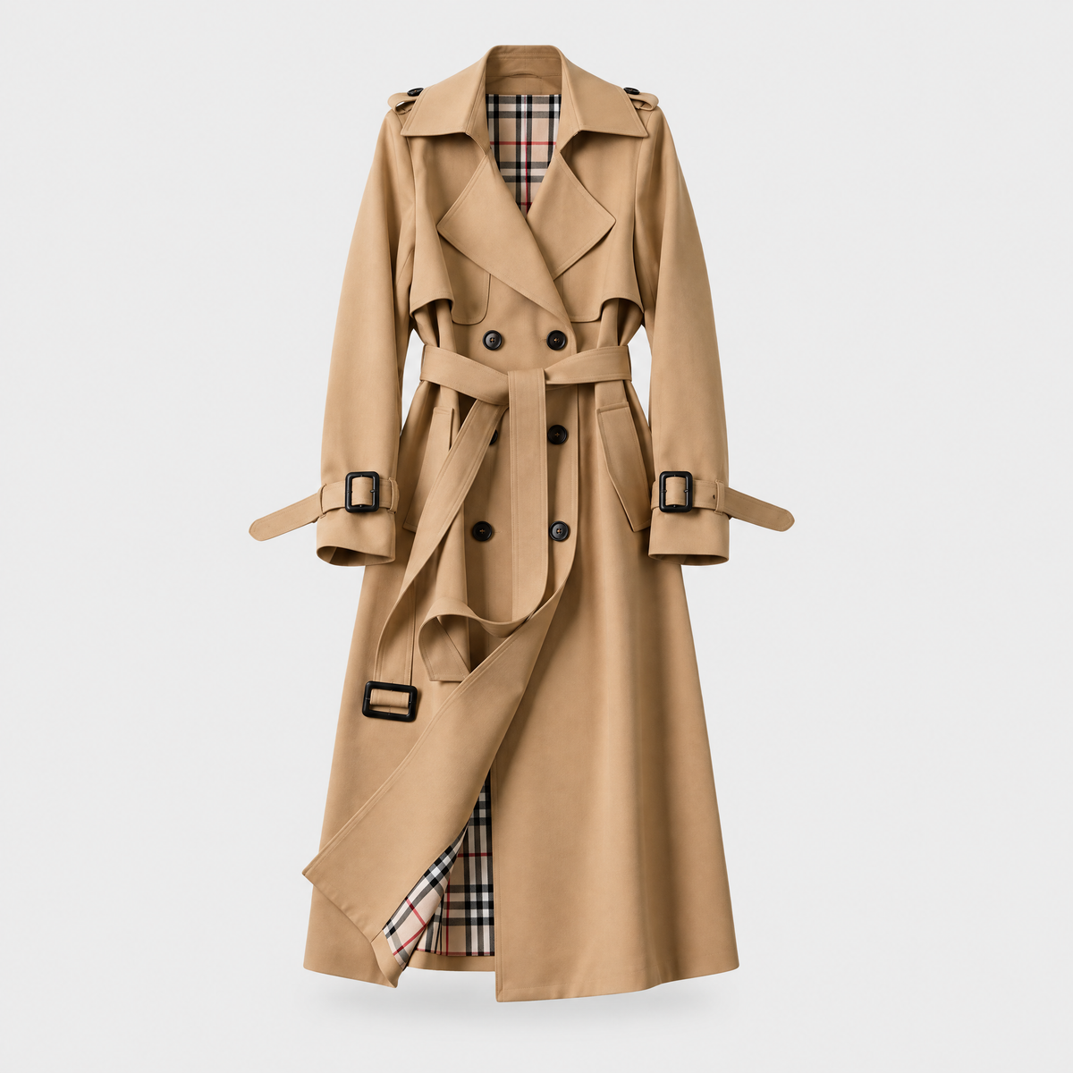 Women's Classic Trench Coat, Tailored Fit | Refined Details, Transitional-Weather Layer | 5 Colorways | XS–3XL