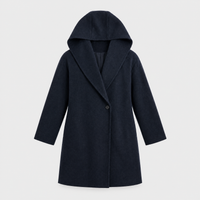 Women’s Hooded Coat – Oversized Thigh-Length Fit – Cozy Statement Style