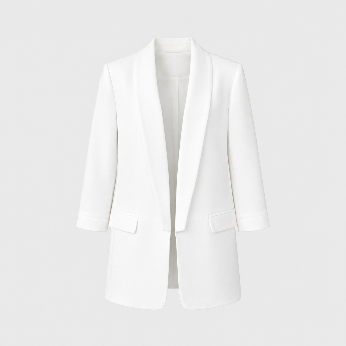 Women's Fitted Wrap Collar Blazer, Button Front | Tailored Waistline, Long Sleeves | 5 Colorways | S–3XL
