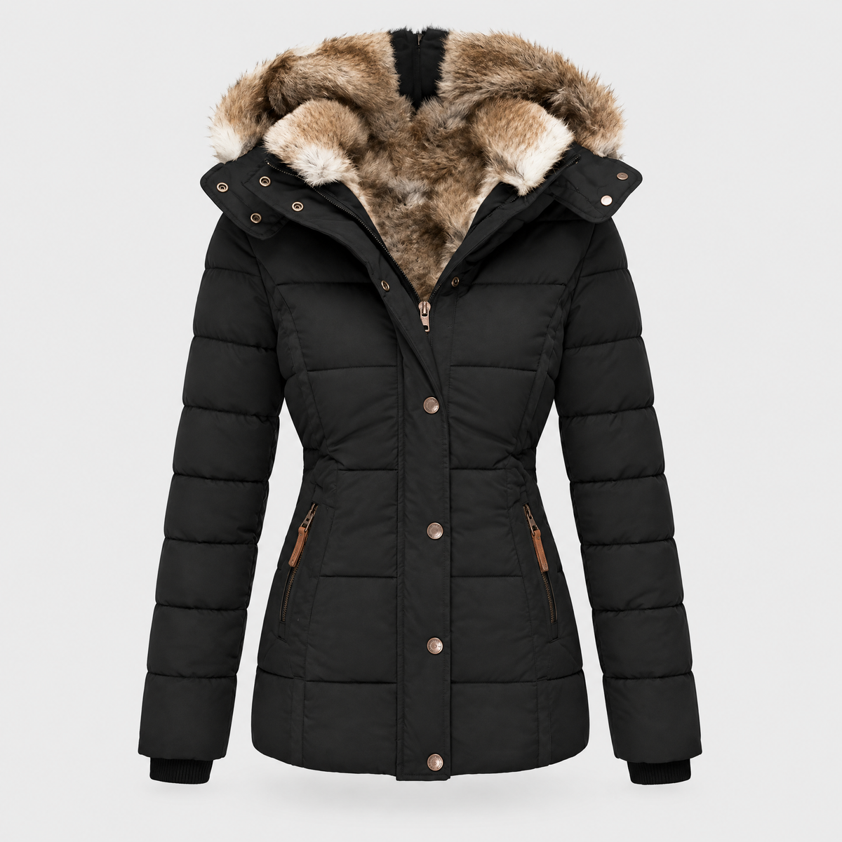 Hooded Puffer Jacket for Women – Stylish & Insulating