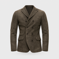 Men's Suede-Blend Blazer, Vintage-Cut | Turn-Down Collar, Single-Breasted, Multi-Pocket | 5 Colorways | S–XXL