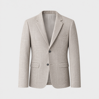 Men's Business Blazer, Tailored Cut | Two-Button Front, Refined Lapel Collar | Beige, Black or Gray | S–XXL