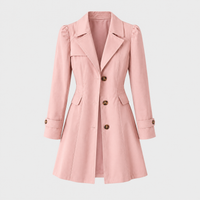 Claren | Womens Trench Coat, Water and Wind Resistant | Lightweight Insulated Coat | Pink, Beige, Black and More S-3XL