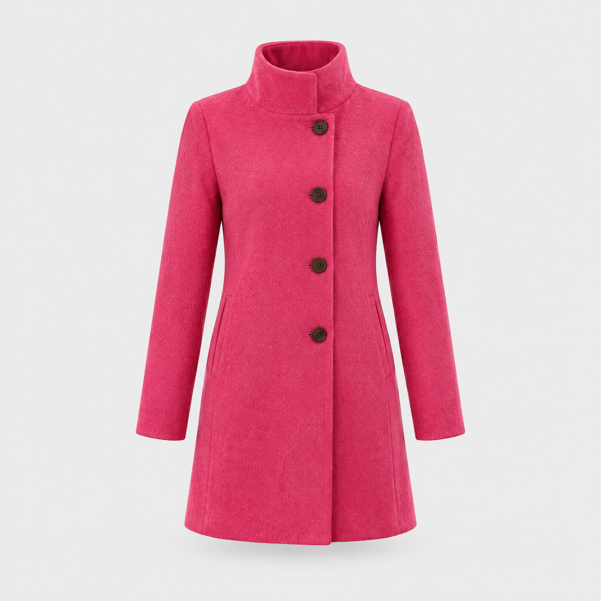 Women's Classic Button-Front Coat, Straight Cut | Warm & Wearable Everyday Layer | 9 Colorways | S–3XL