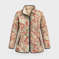 Women's Vintage Floral Quilted Jacket, Insulated | Nostalgic Print, Relaxed Layering Cut | Multicolor | S–3XL