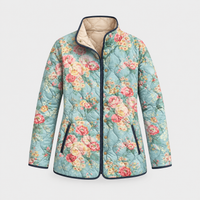 Women's Quilted Floral-Print Jacket, Insulated | Delicate Floral Pattern, Relaxed Layering Fit | Multicolor | S–3XL