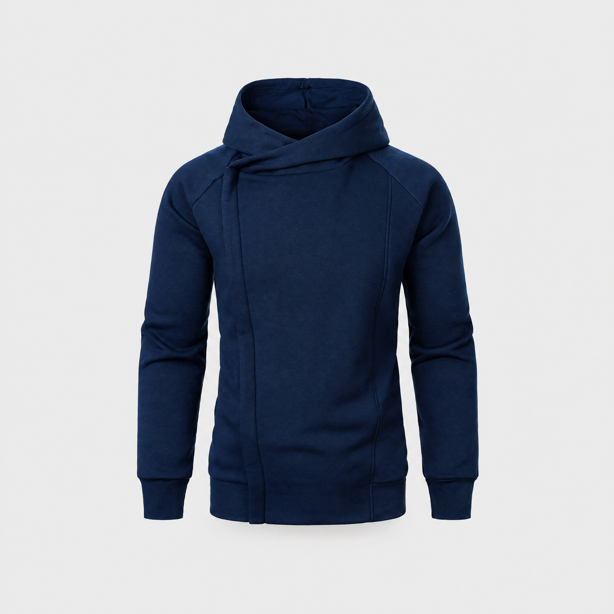 Jared Mens Crossover Zip Hoodie in Navy