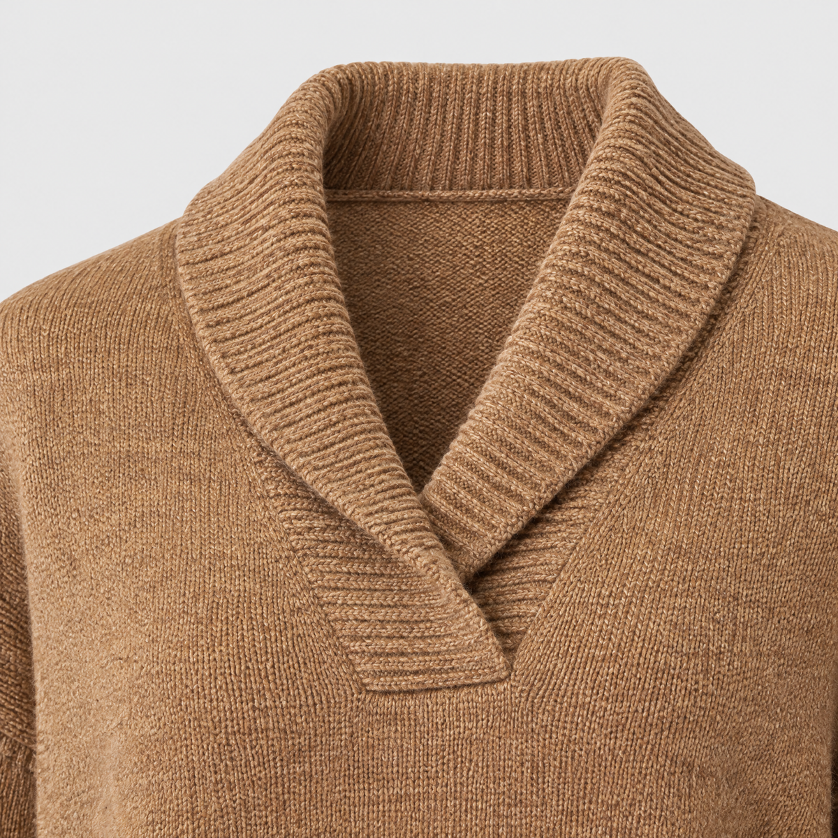 Bethany Womens Oversized Cashmere Blend Collared Sweater, ribbed shawl collar detail