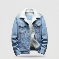 Detlef | Mens Denim Jacket with Faux Fur Collar | Soft Lining, Relaxed Fit | Light Blue, Dark Blue, Black S-6XL