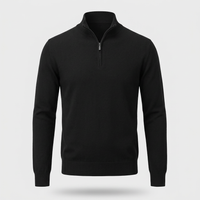 Dan | Mens Half Zip Pullover Sweater | Zip Collar, Wrinkle Resistant, Holds Shape | Blue, Beige, White and More S-3XL
