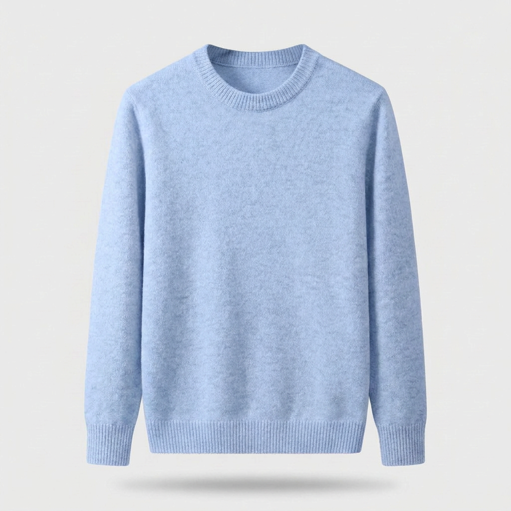 Max Mens Cashmere Pullover Sweater, Soft and Warm in light blue