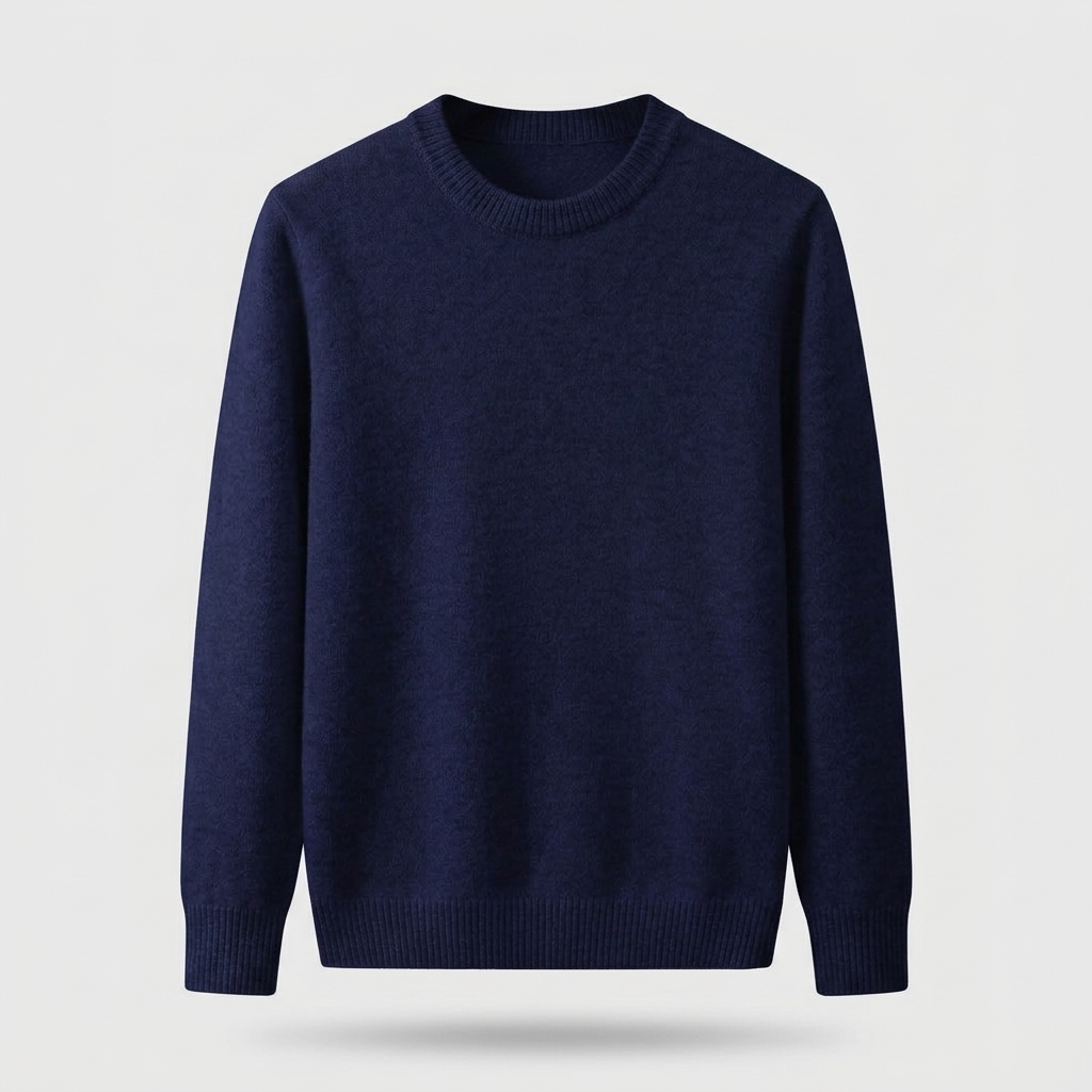 Max Mens Cashmere Pullover Sweater, Soft and Warm in navy