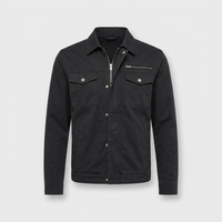 Julian | Mens Zip Up Military Jacket, Cotton Twill | 6 Pockets, Snap Placket, Shirt Collar | 4 Colors Sizes XS-4XL