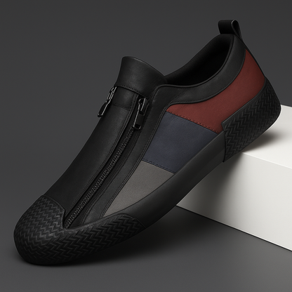 Corvin Street Zip Leather Sneaker