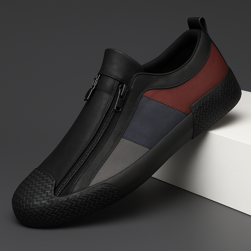 Corvin Street Zip Leather Sneaker