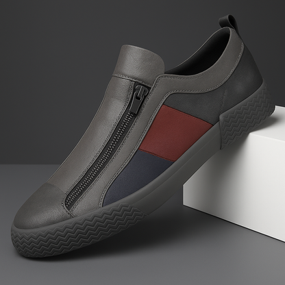 Corvin Street Zip Leather Sneaker