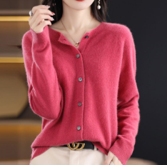 Women's Buttoned Cardigan, Relaxed Silhouette | Elegant Button Details, Everyday Layer | 14 Colorways | S–2XL