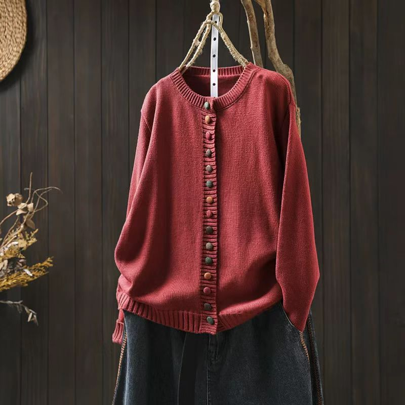 Women's Button-Accent Cardigan, Relaxed Fit | Timeless Layering Piece, One Size | 9 Colorways