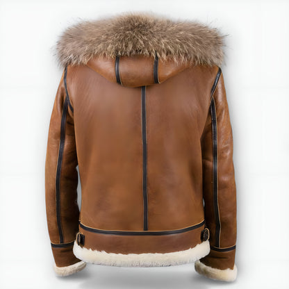 William | Bomber jacket with fur hood