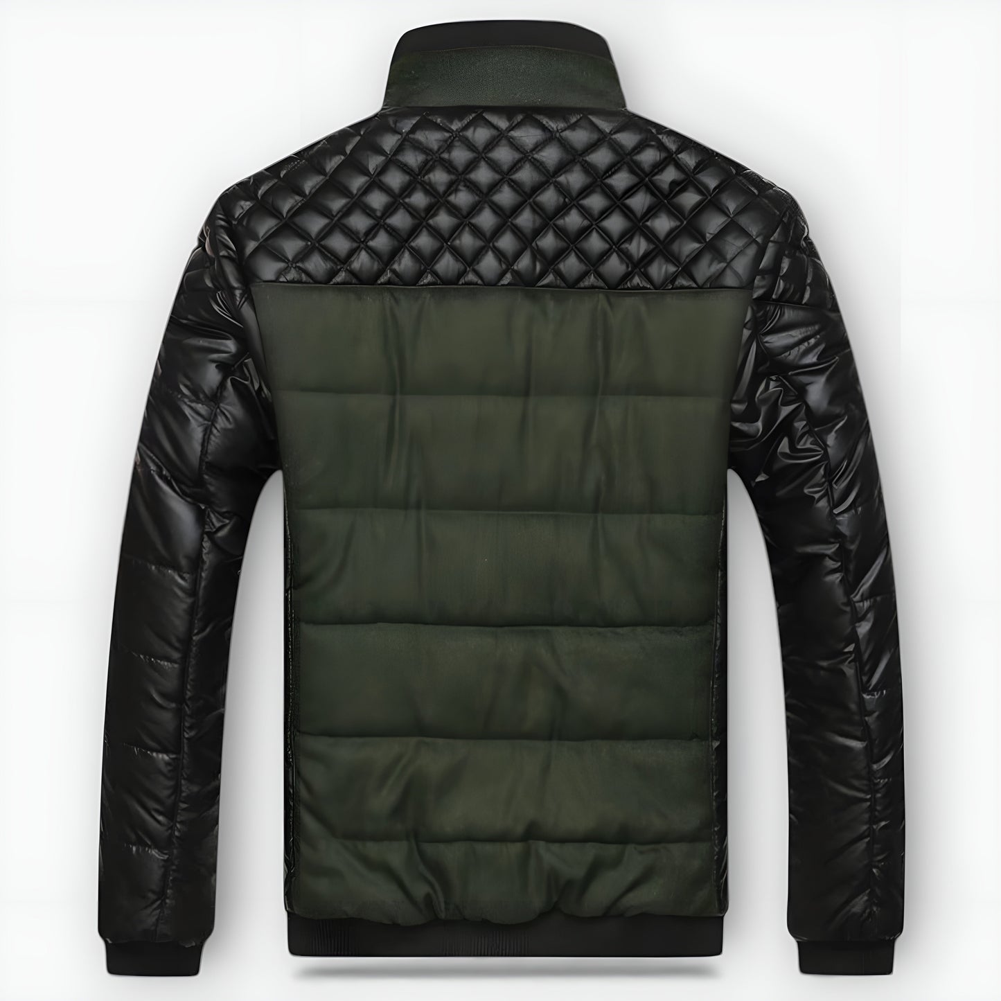 Henry | Two-tone quilted jacket in leather and fabric