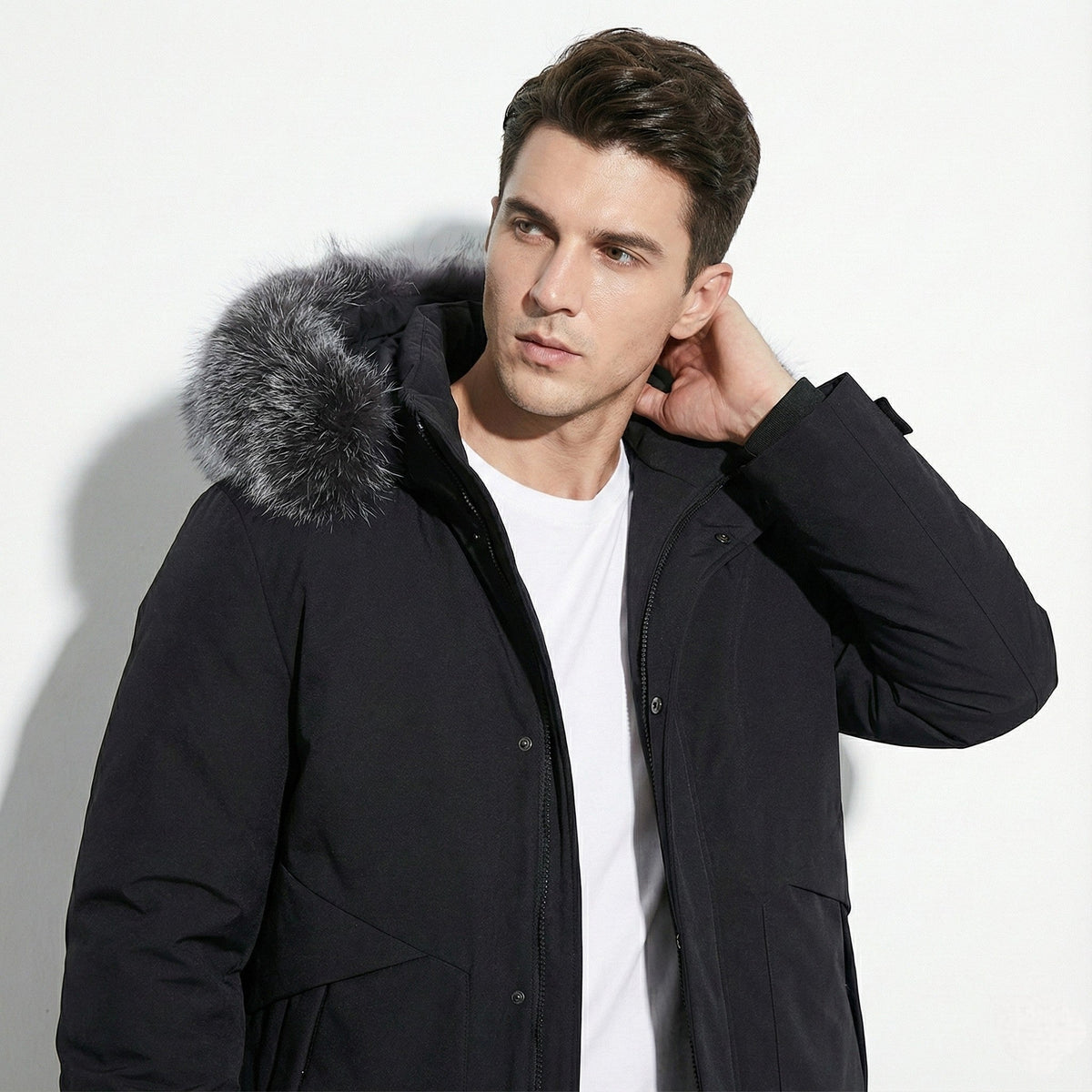 Cole Mens Winter Parka Jacket with Hood
