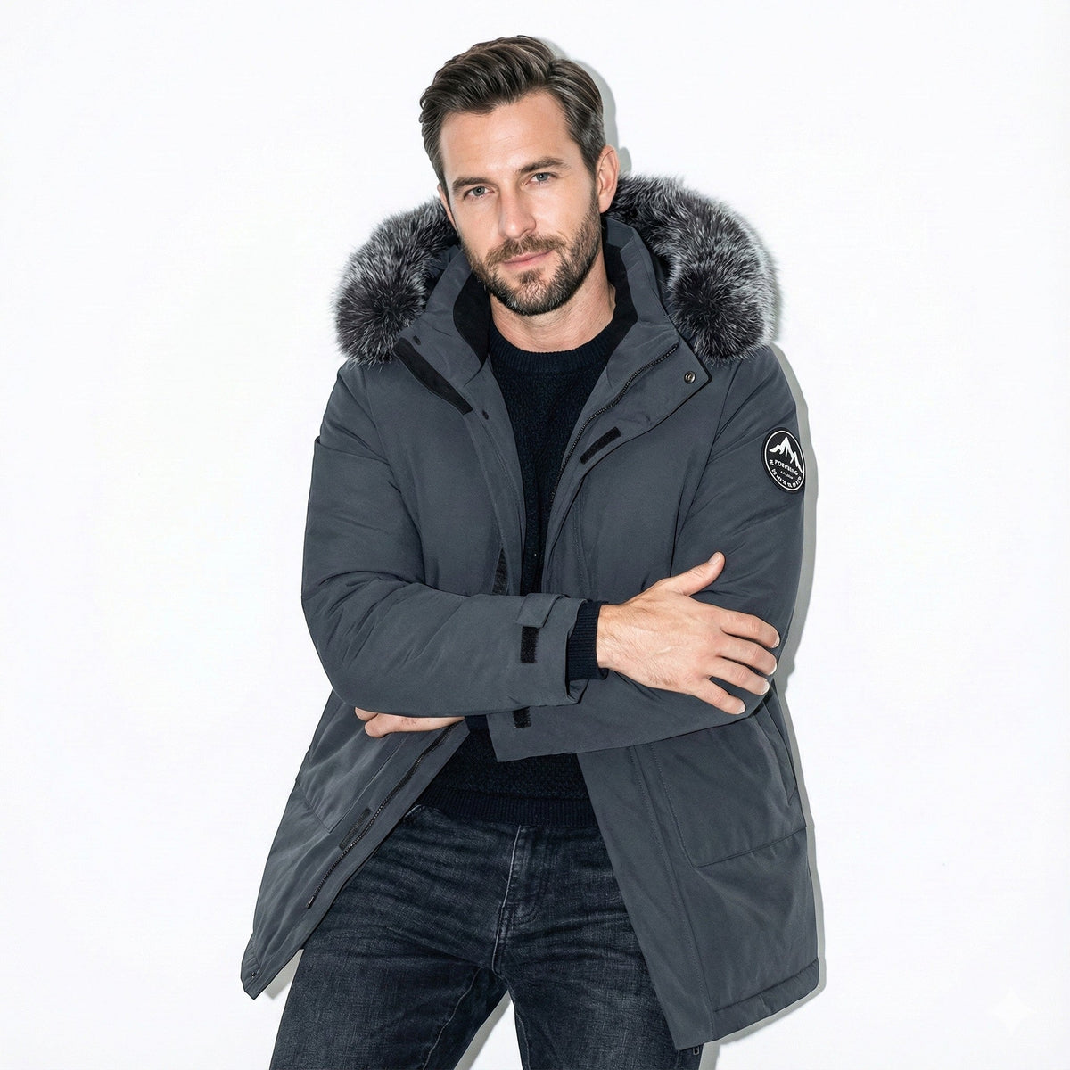 Cole Mens Winter Parka Jacket with Hood