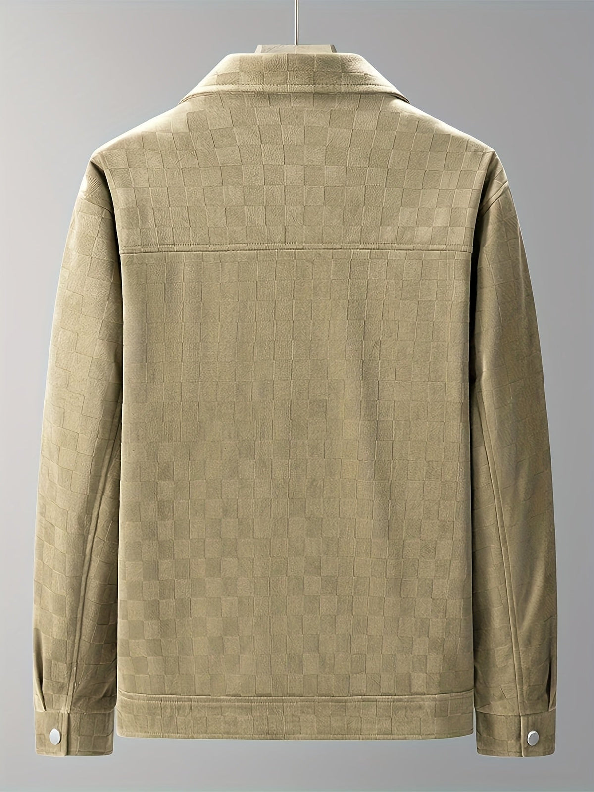 Mavrick Mens Checkered Suede Jacket with Satin Lining