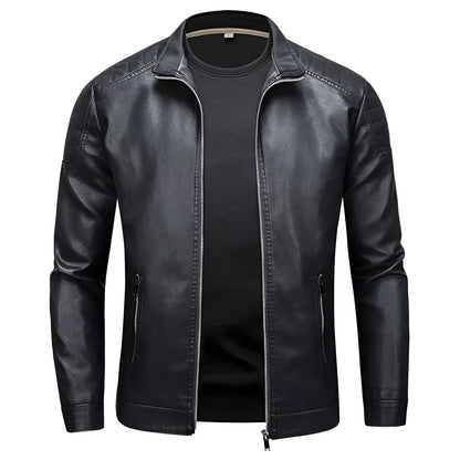Walter | Leather jacket with collar